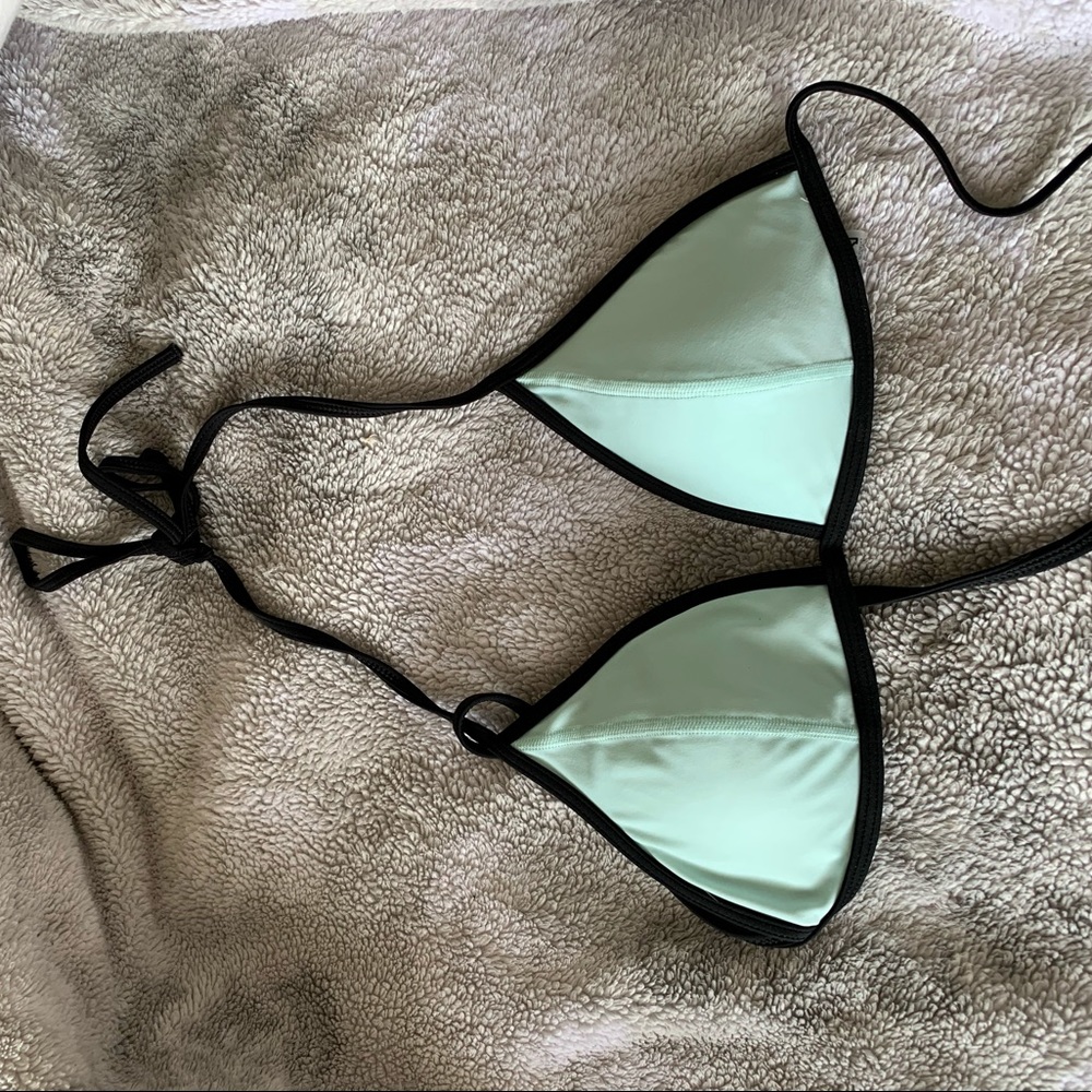 Blue bikini top